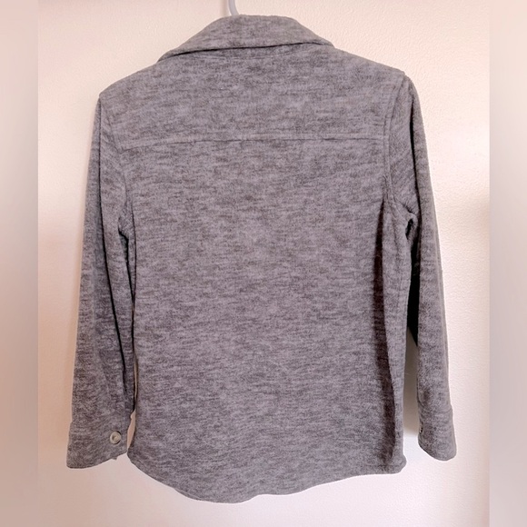 Gymboree Kids Gray Soft Fleece Button Down Flannel Shirt Size 4T - Picture 2 of 4